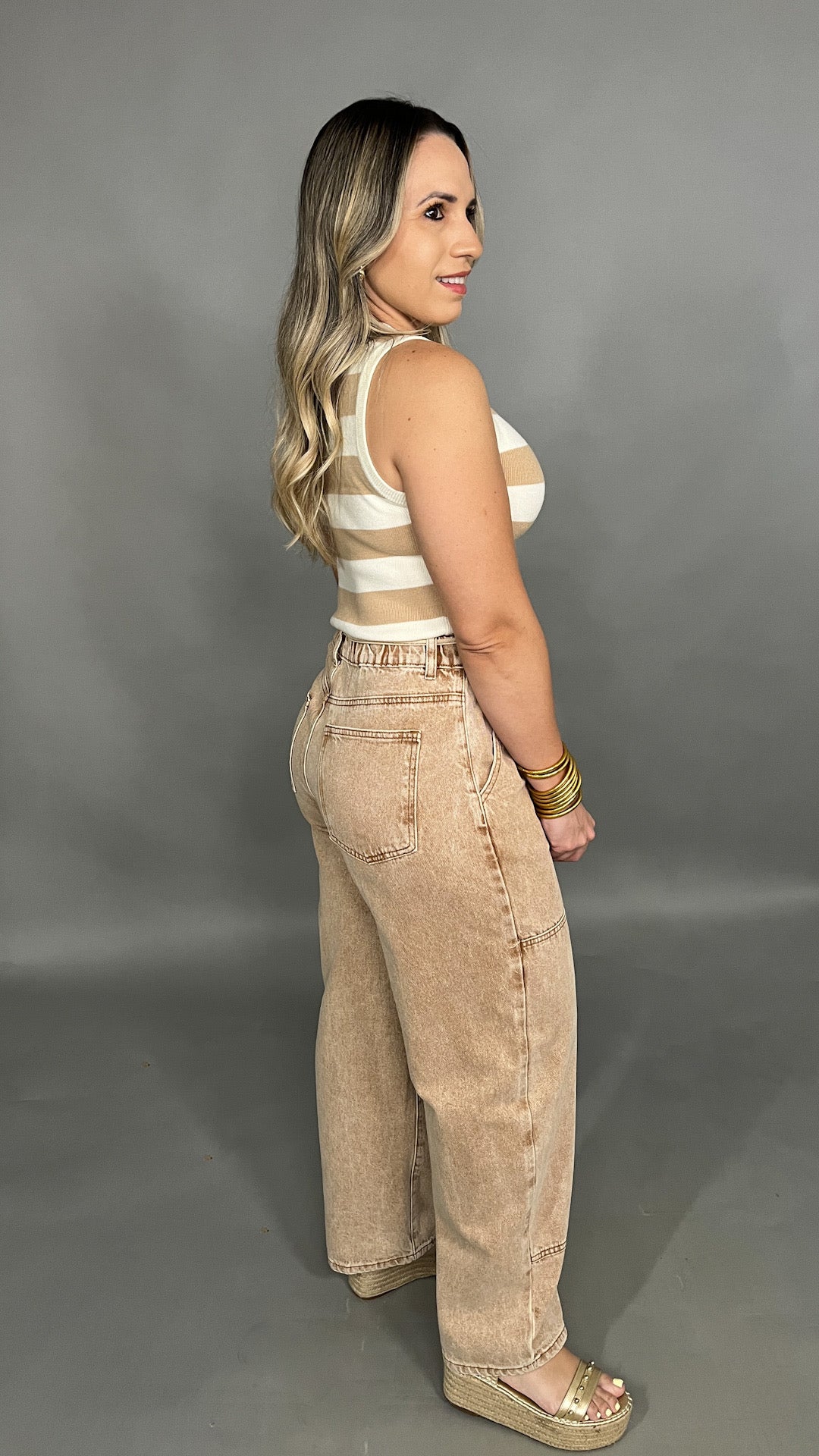 Barrel Tank Denim Pant