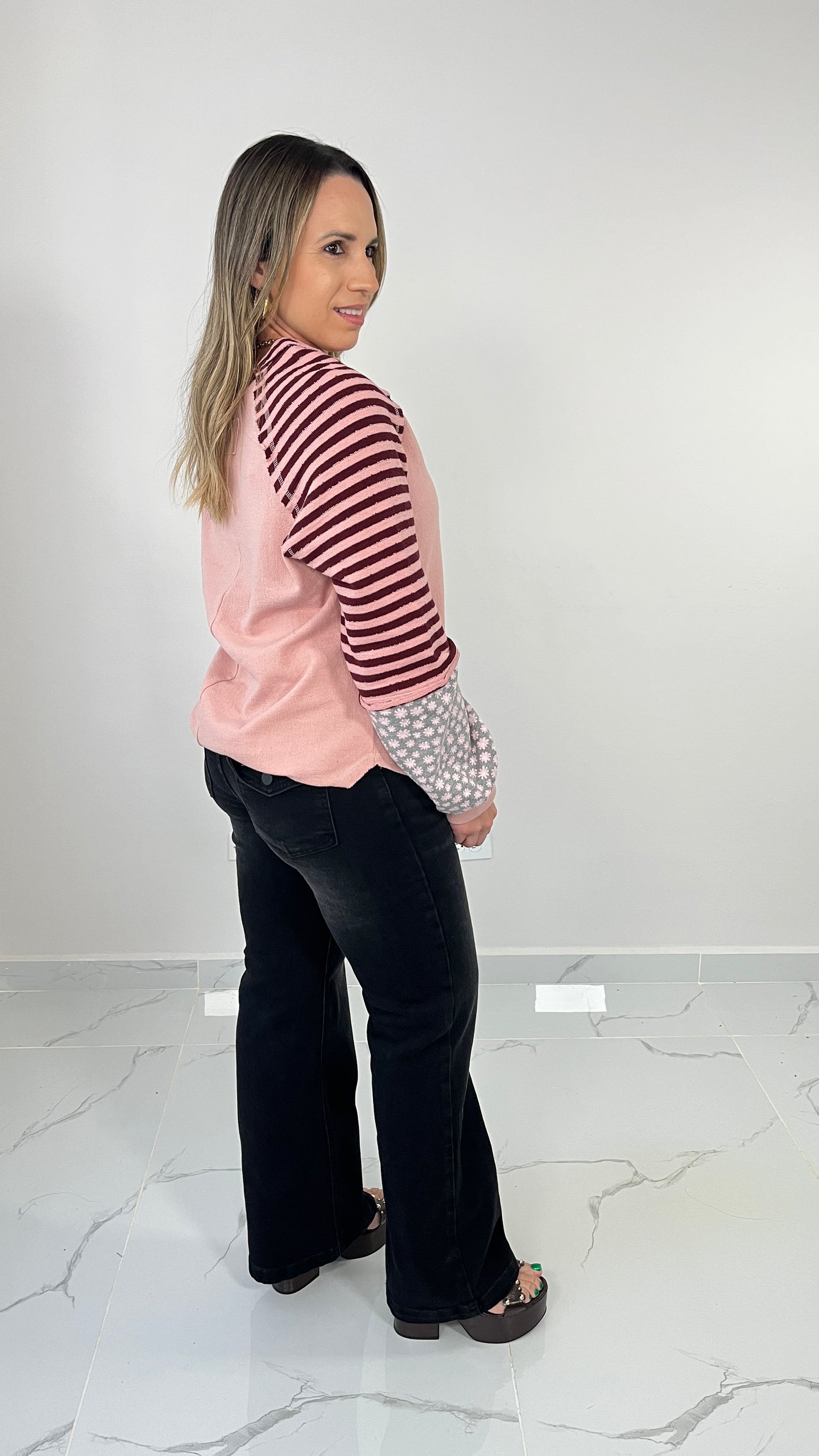 Blush Knit Top ( oversized)