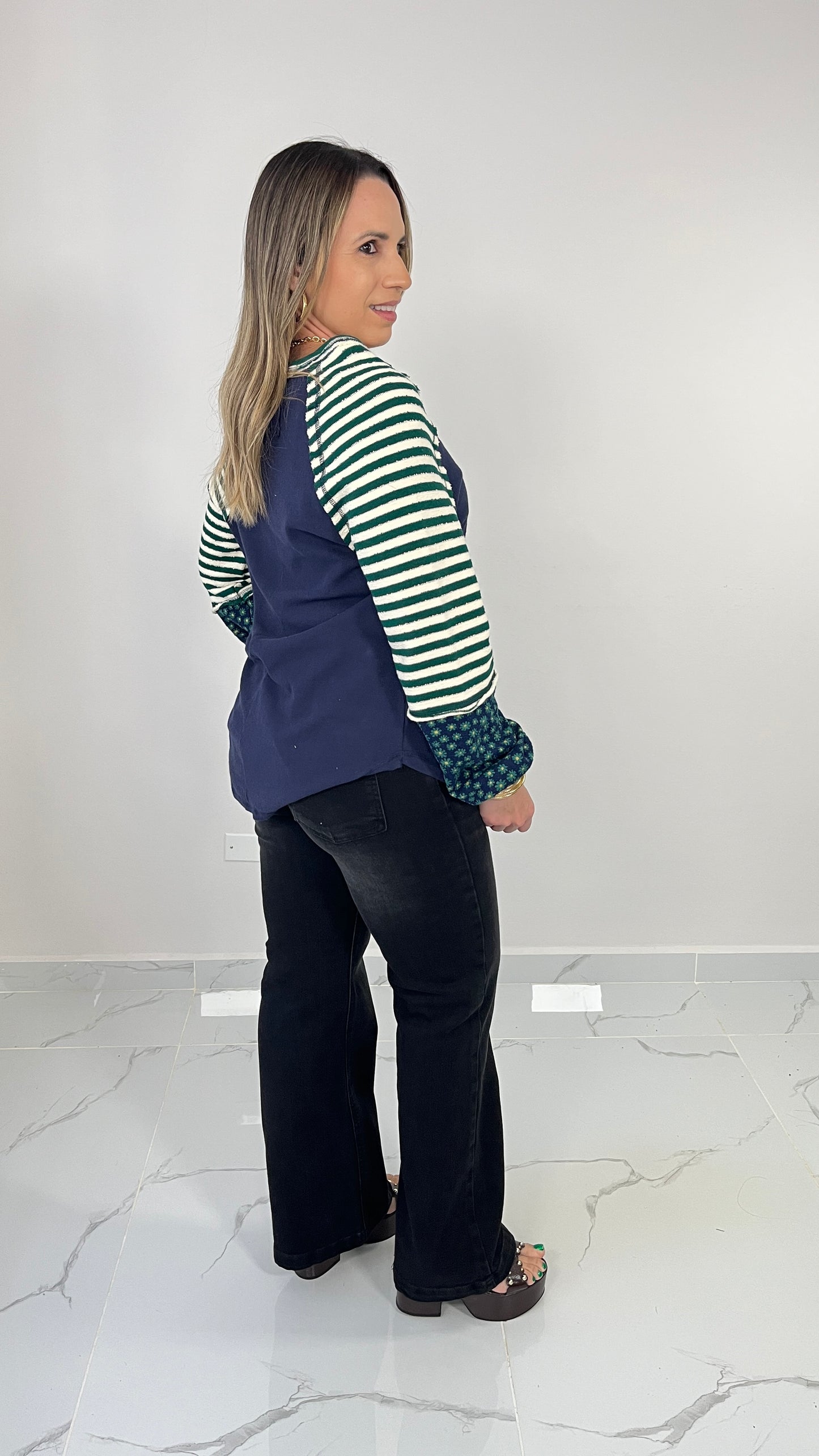 Blue Knit Top ( oversized)