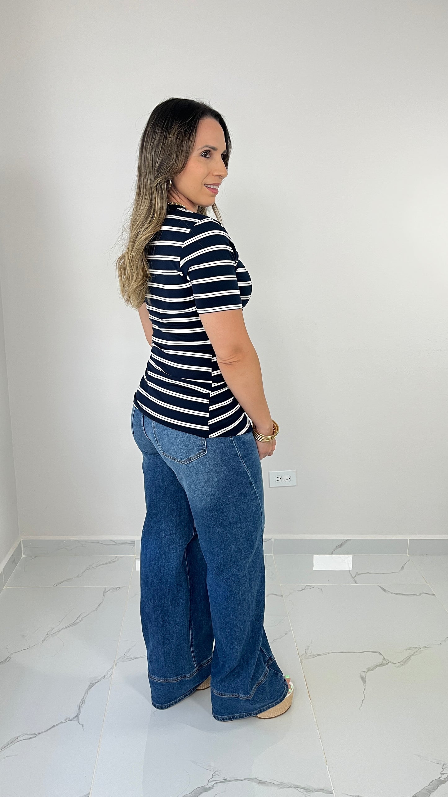 Striped Blue Top