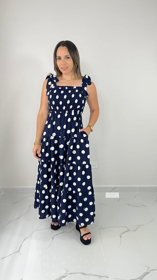 Polka Dots Blue Dress