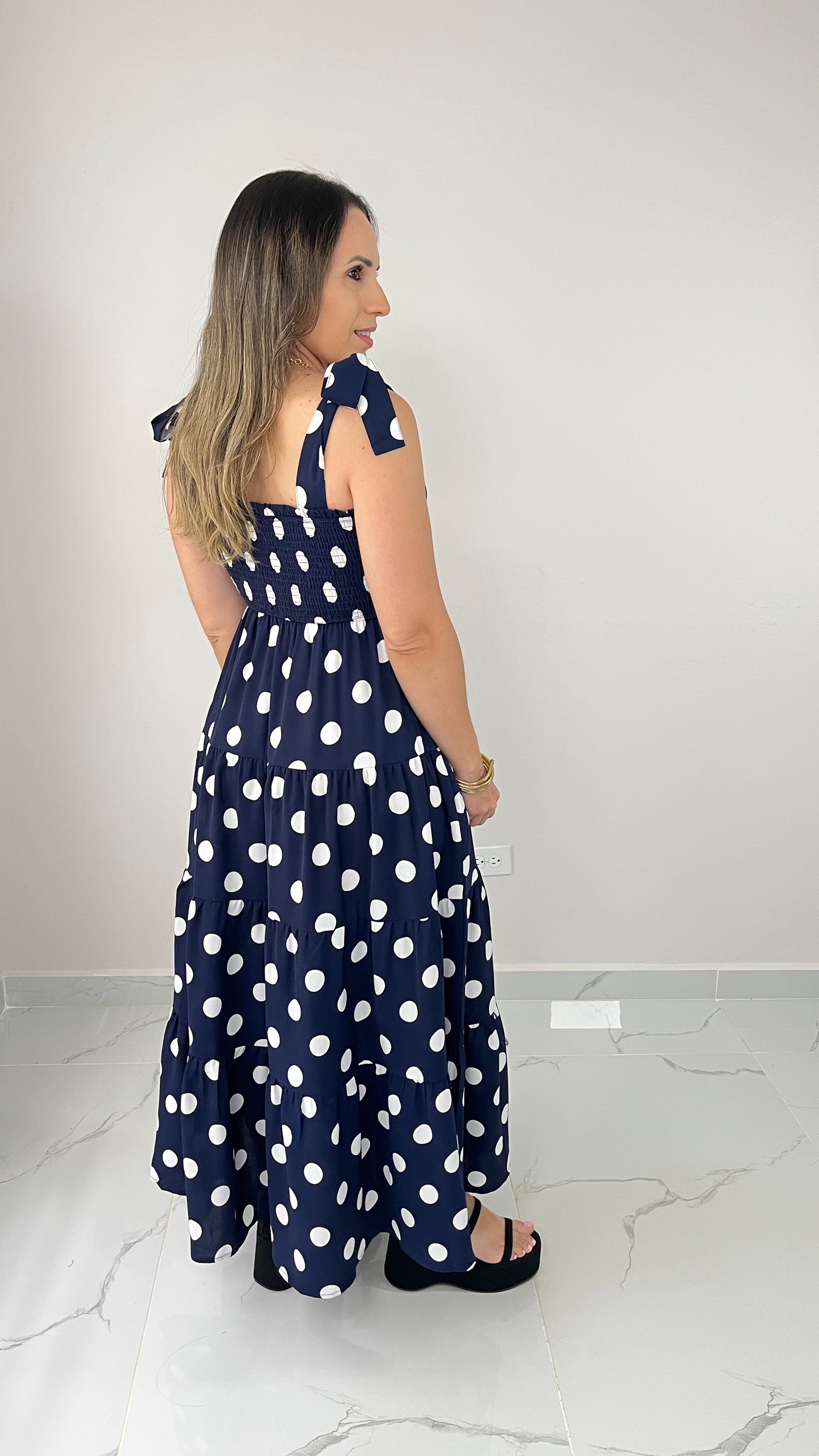 Polka Dots Blue Dress