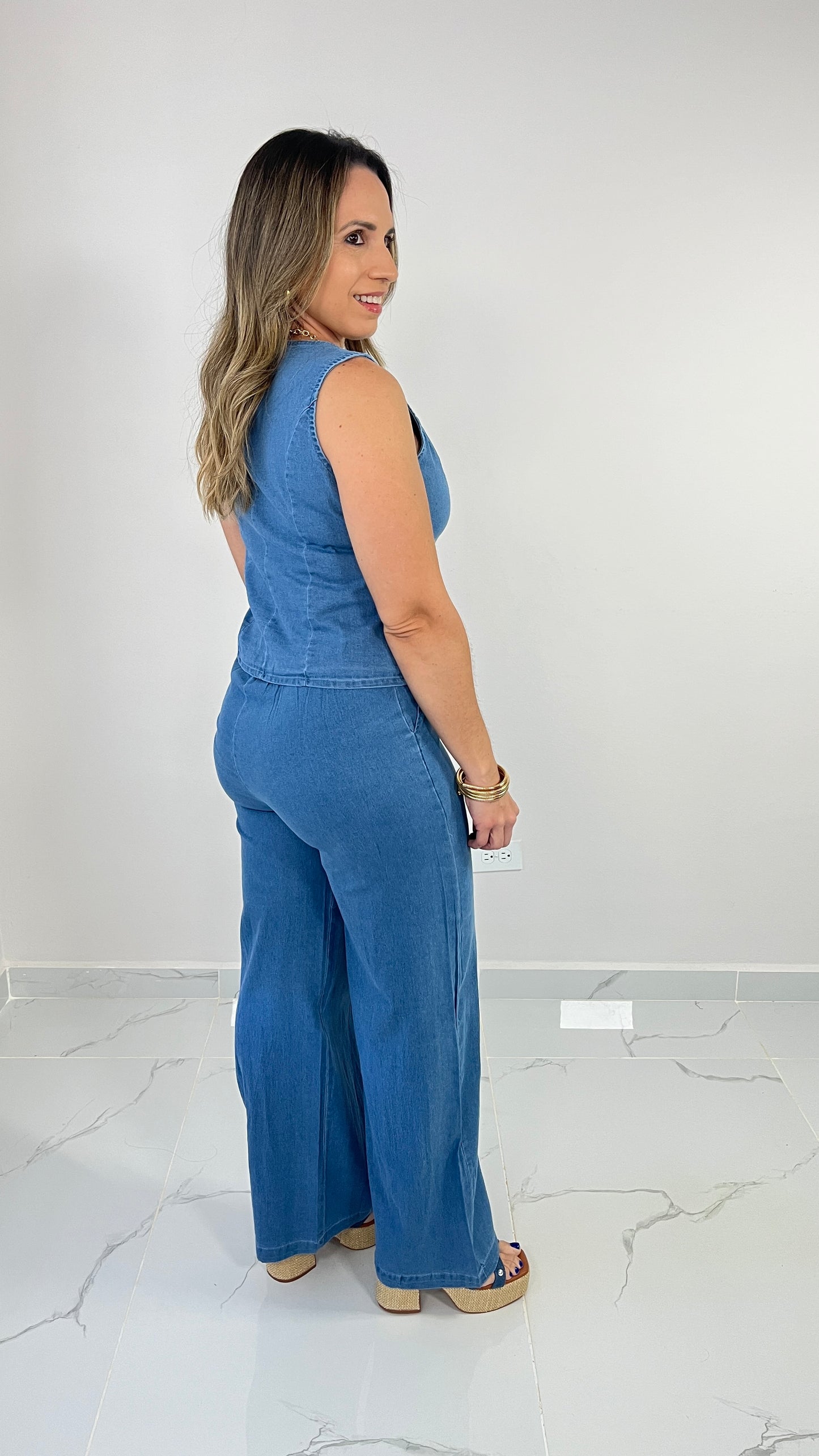 Stretch Light Denim Set