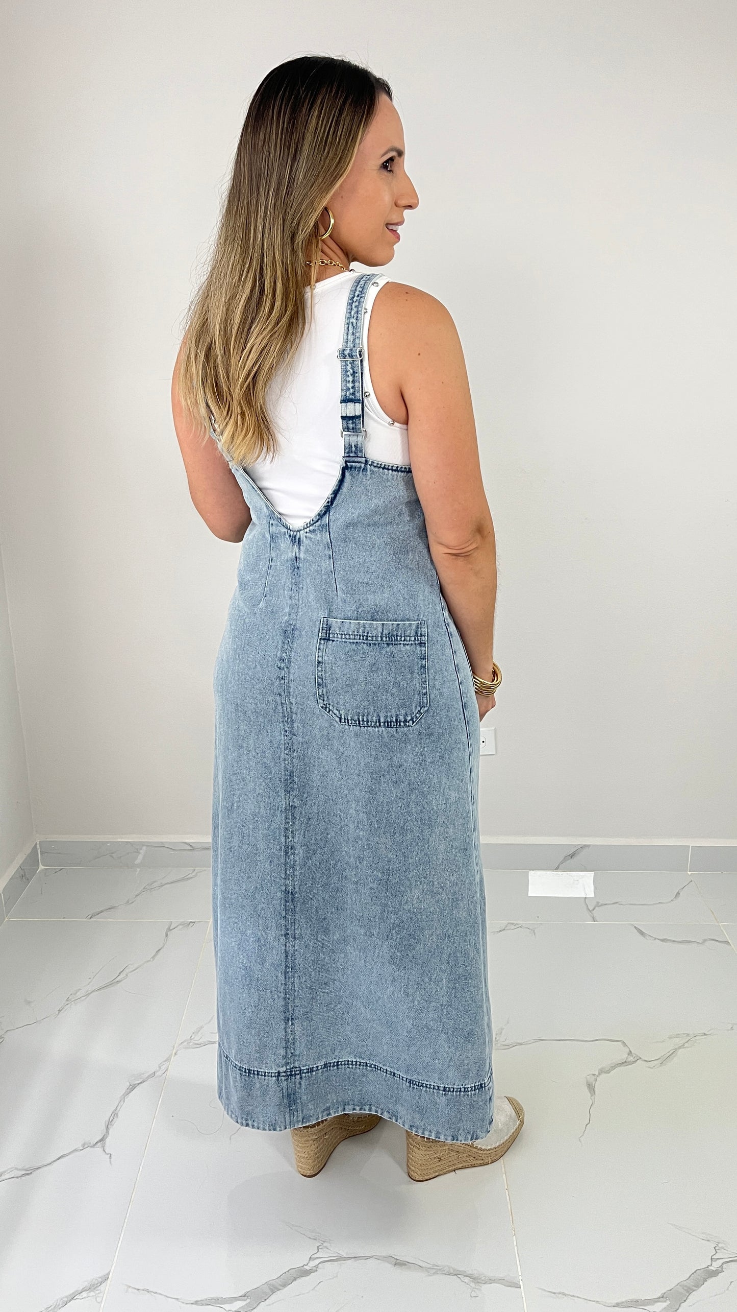 Denim Overall Dress