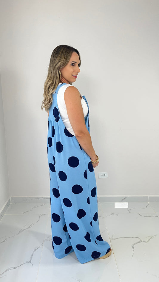 Blue Polka Dots Overall