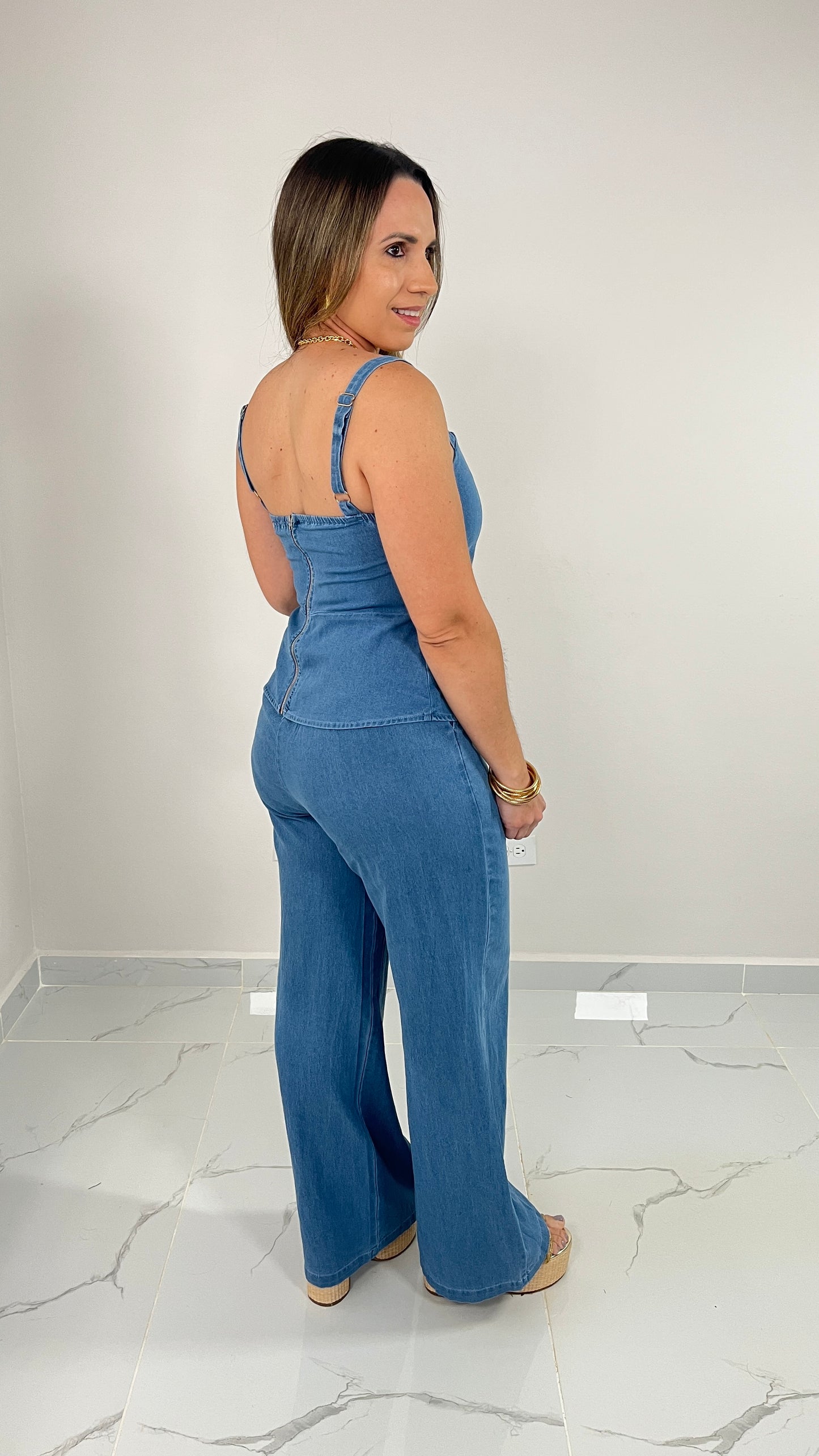 Light Denim Stretch Set