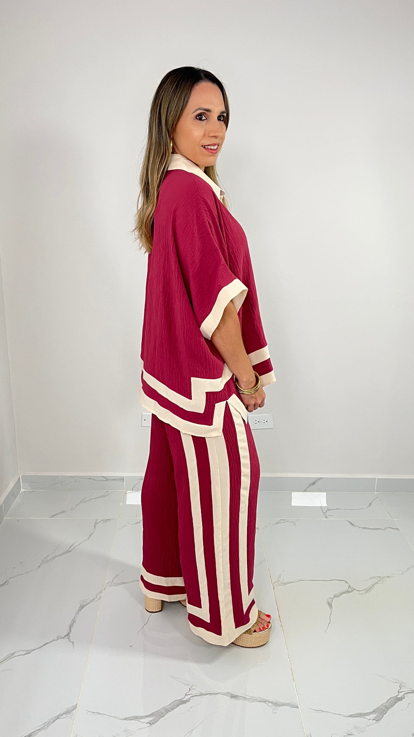 Magenta Pant Set