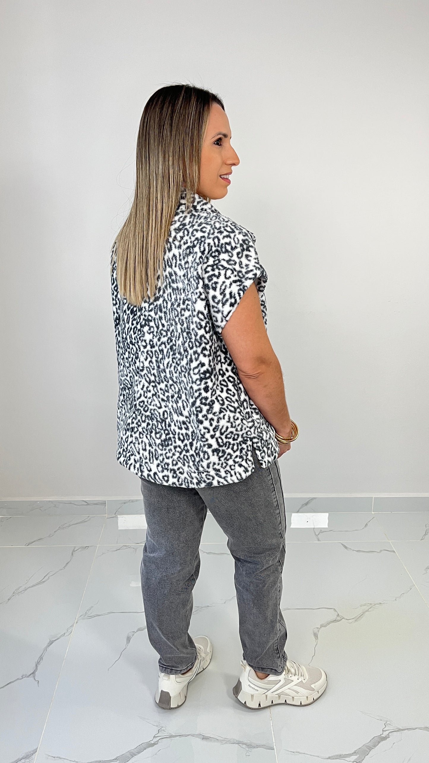 Oversize Padded Vest (White)