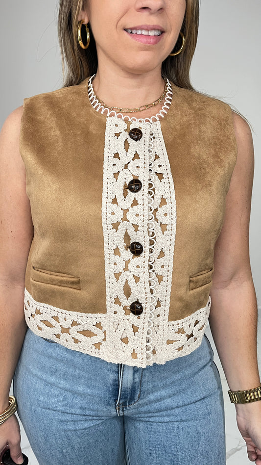 Suede Vest Top