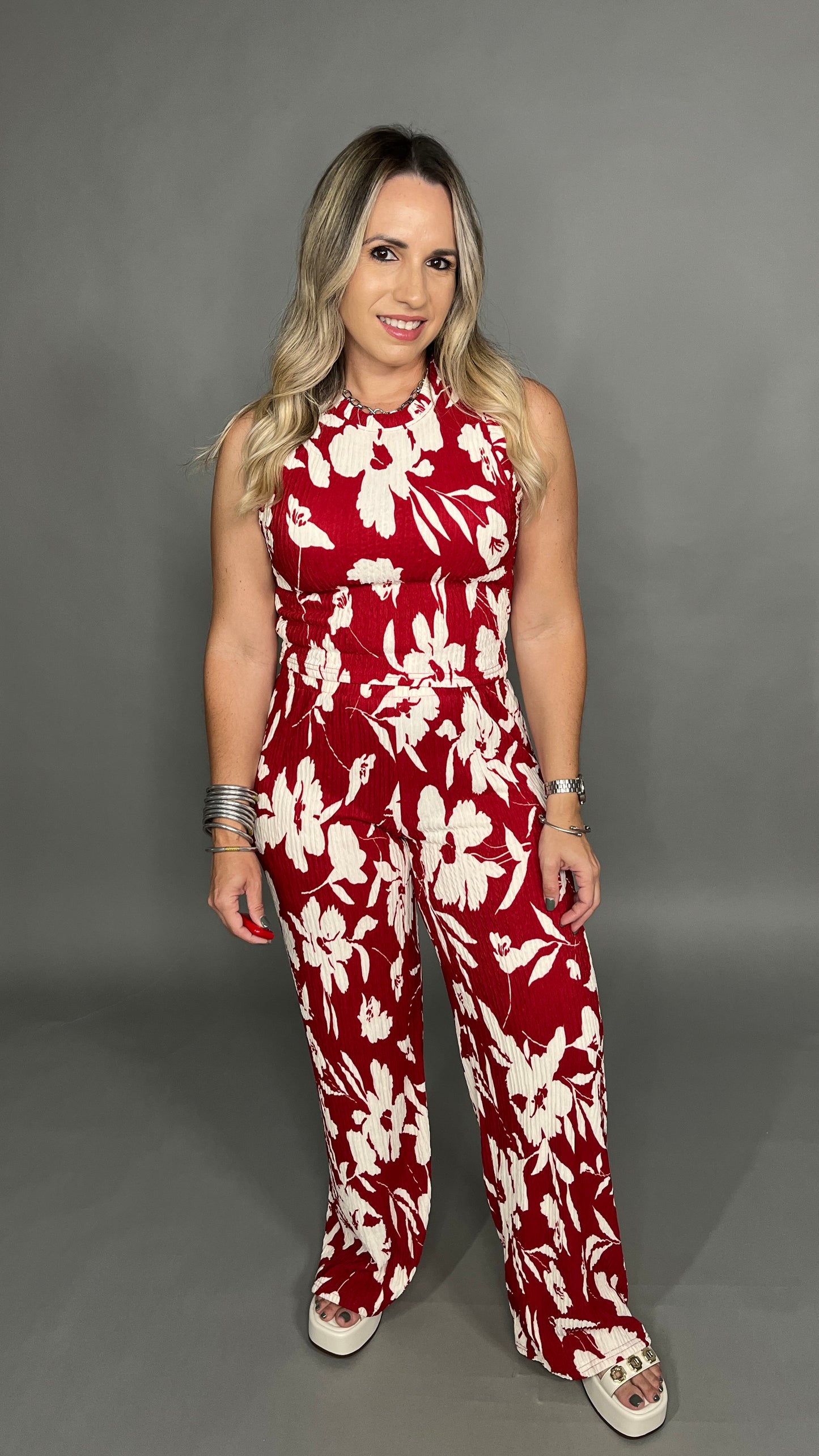 Red Floral Set