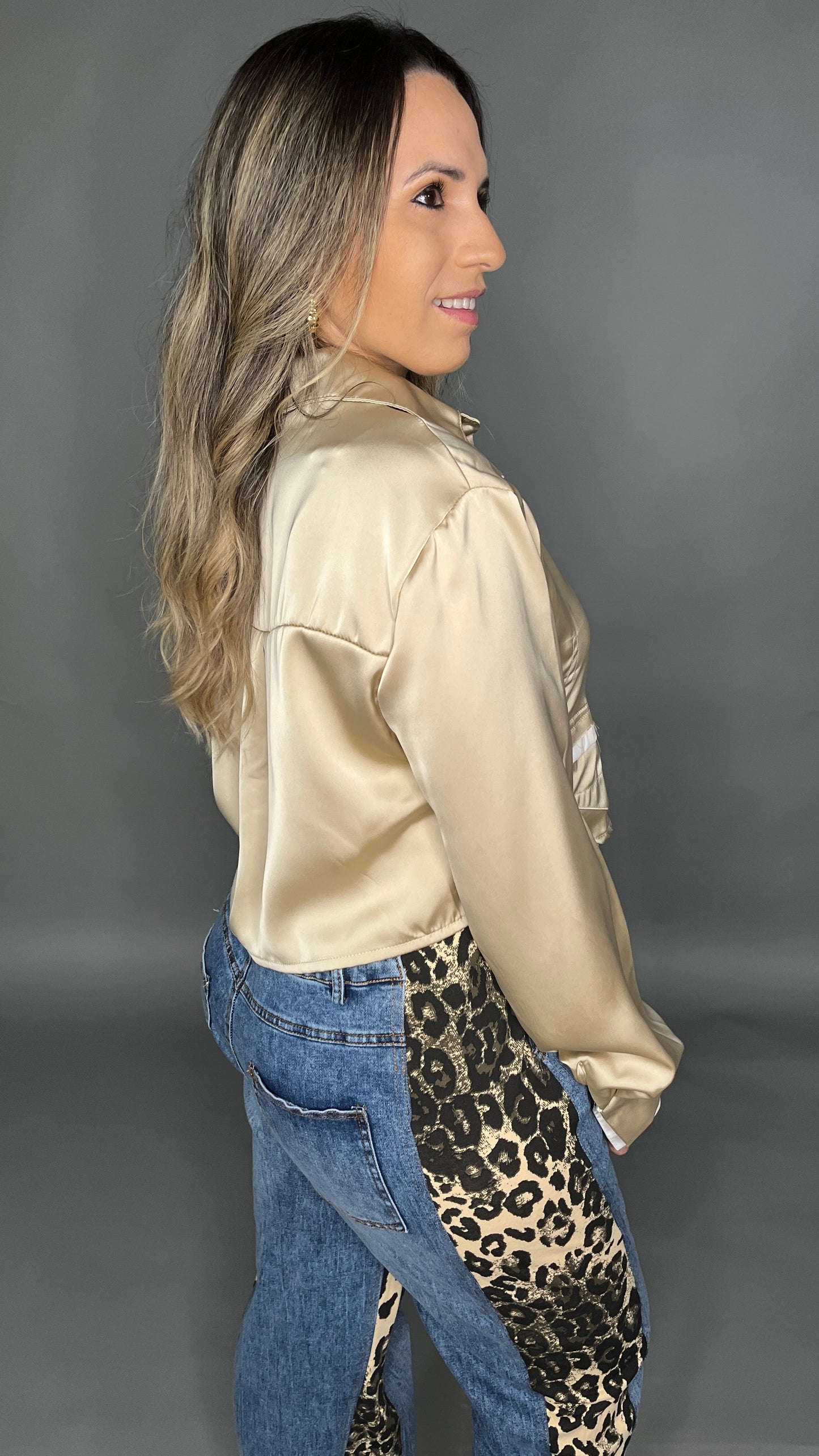 Gold Satin Shirt