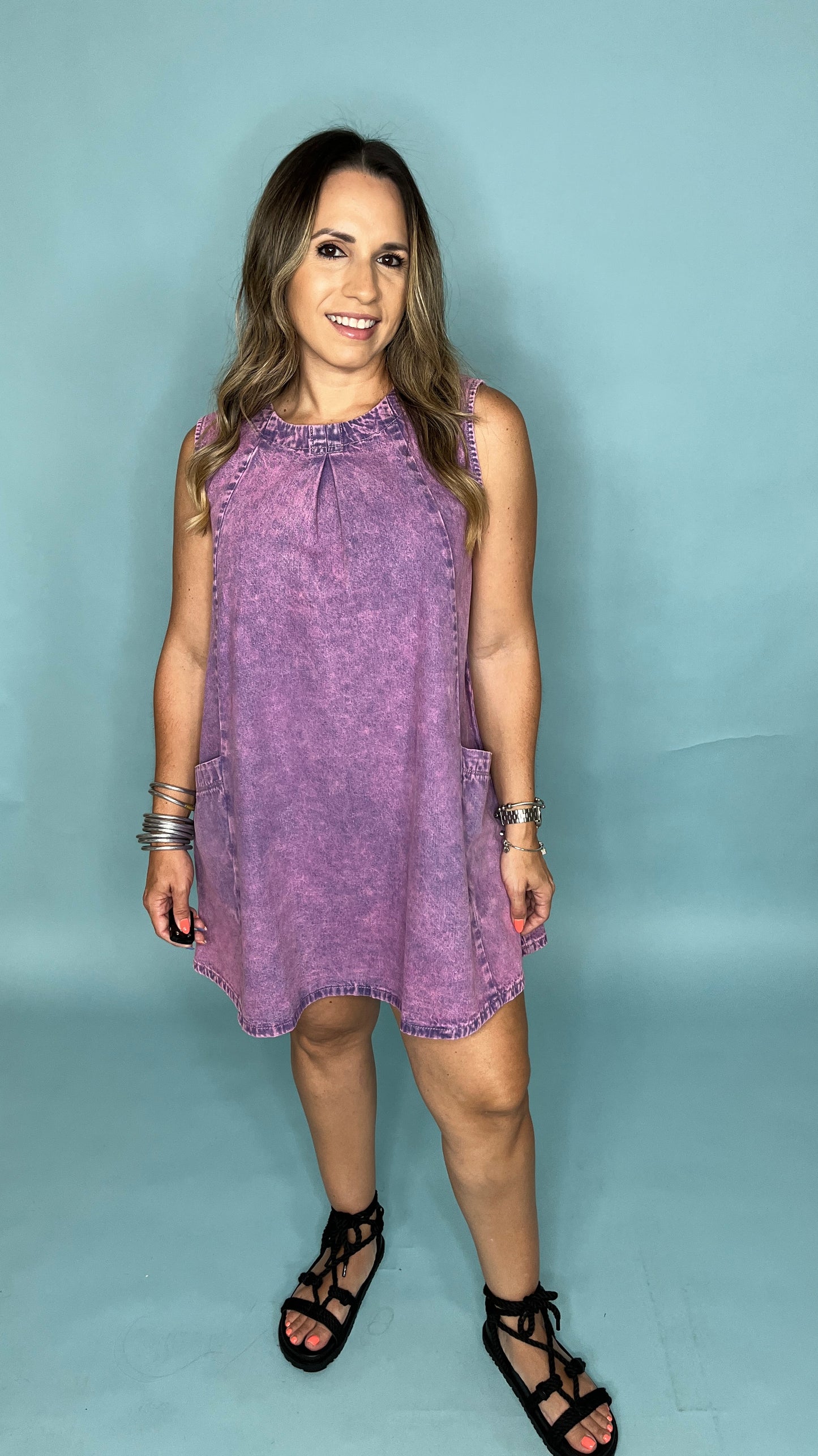 Violet Denim Dress