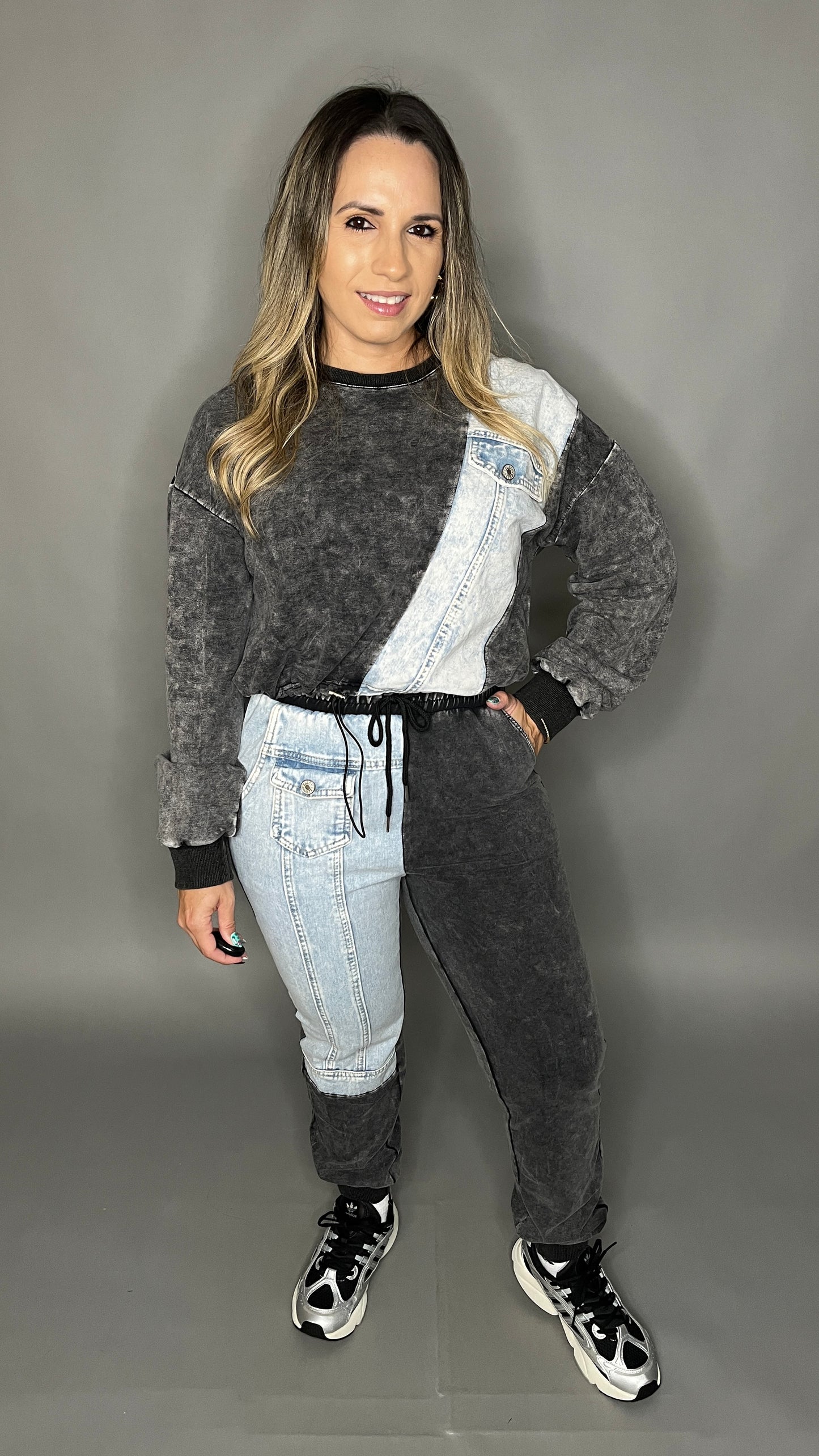 Charcoal Denim Set