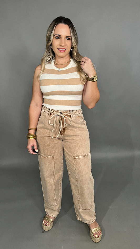 Barrel Tank Denim Pant