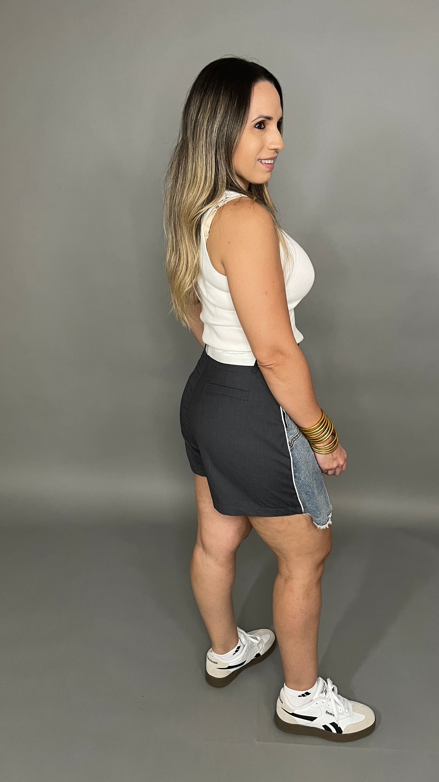 Denim Grey Skort (falda pantalón)