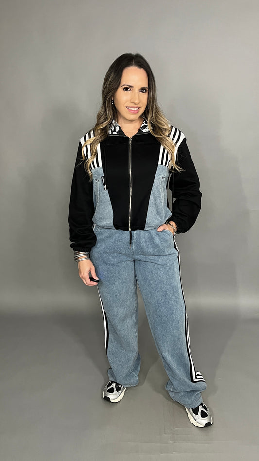 Track Denim Contrast Set