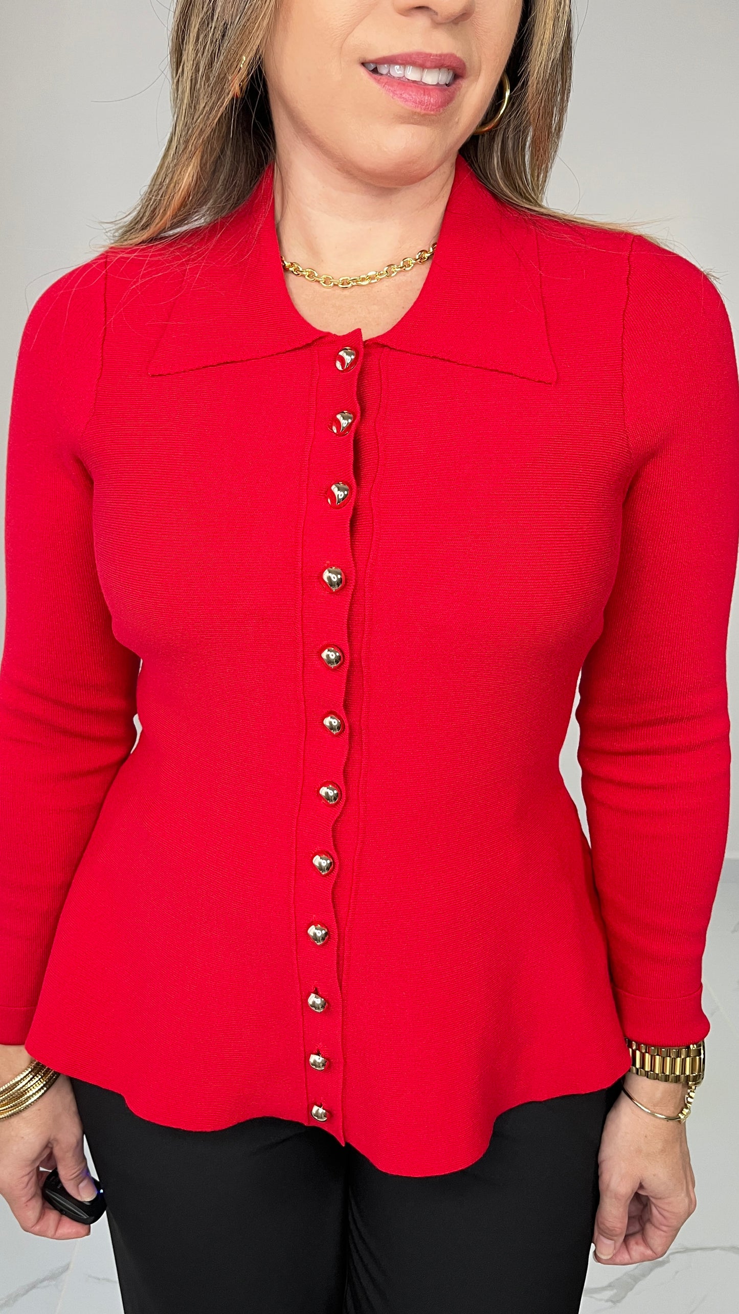 Buttons Red Top