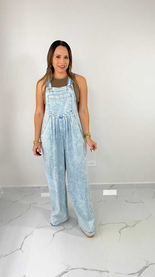 Light Denim Washed Overall (oversized)