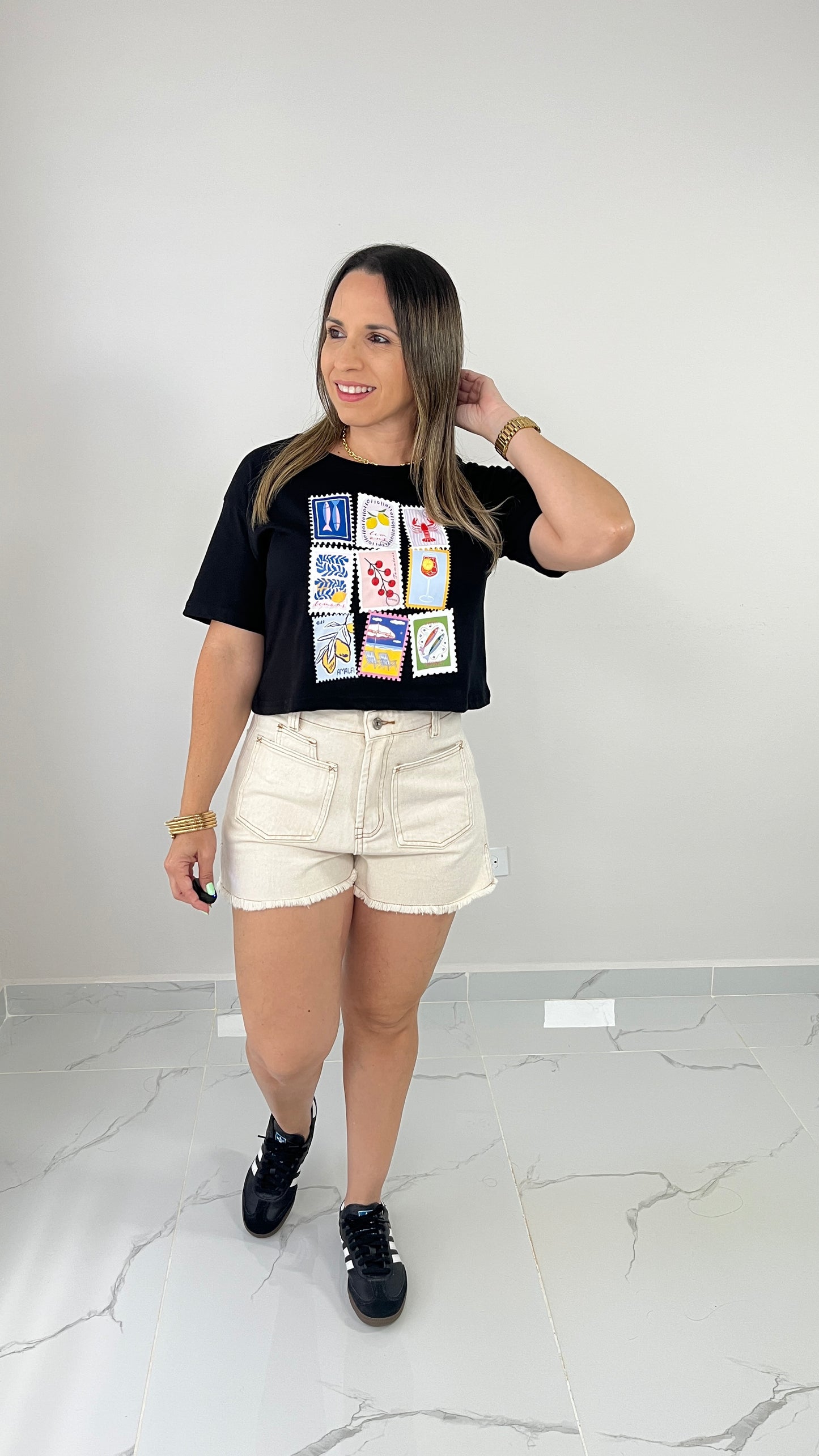 Oatmeal Washed Denim Short