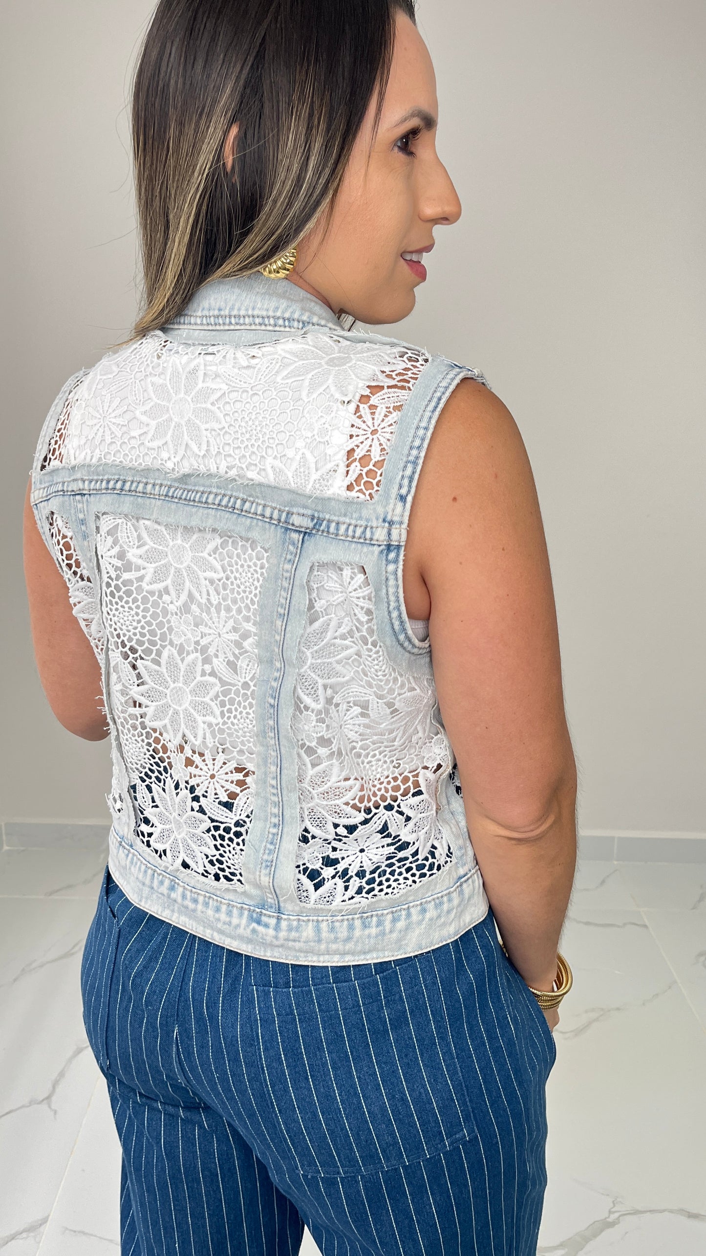 Washed Denim Vest