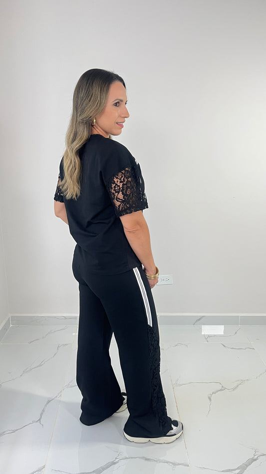 Contrast Lace Set