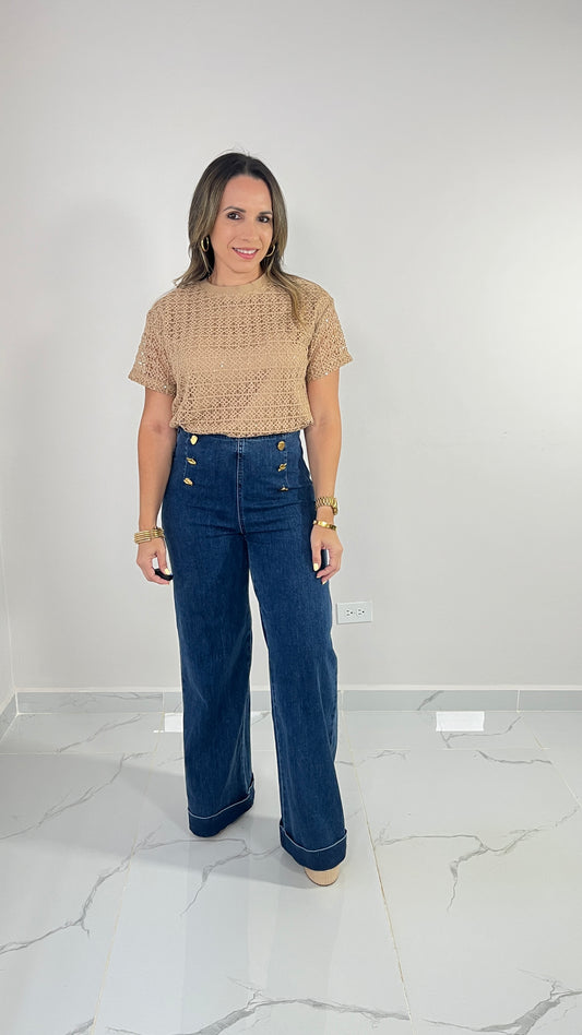 Button Denim Pant