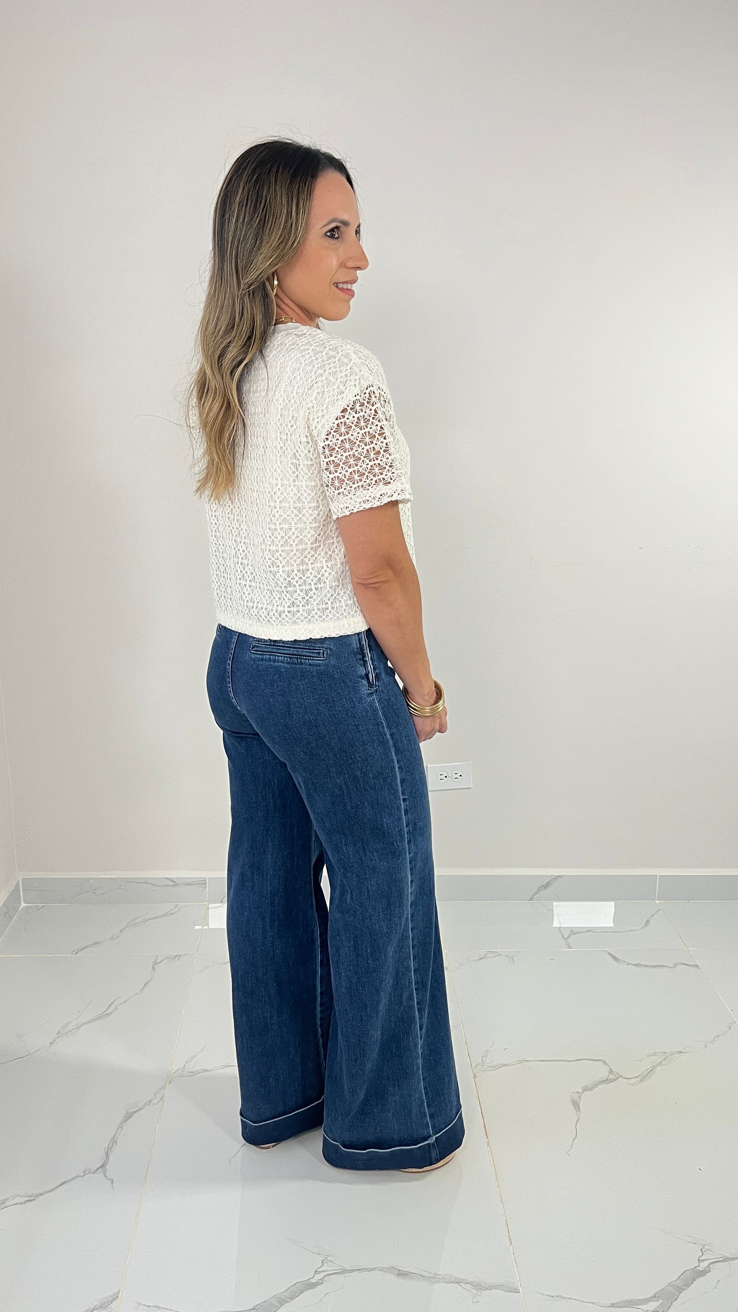 Ivory Crochet Top