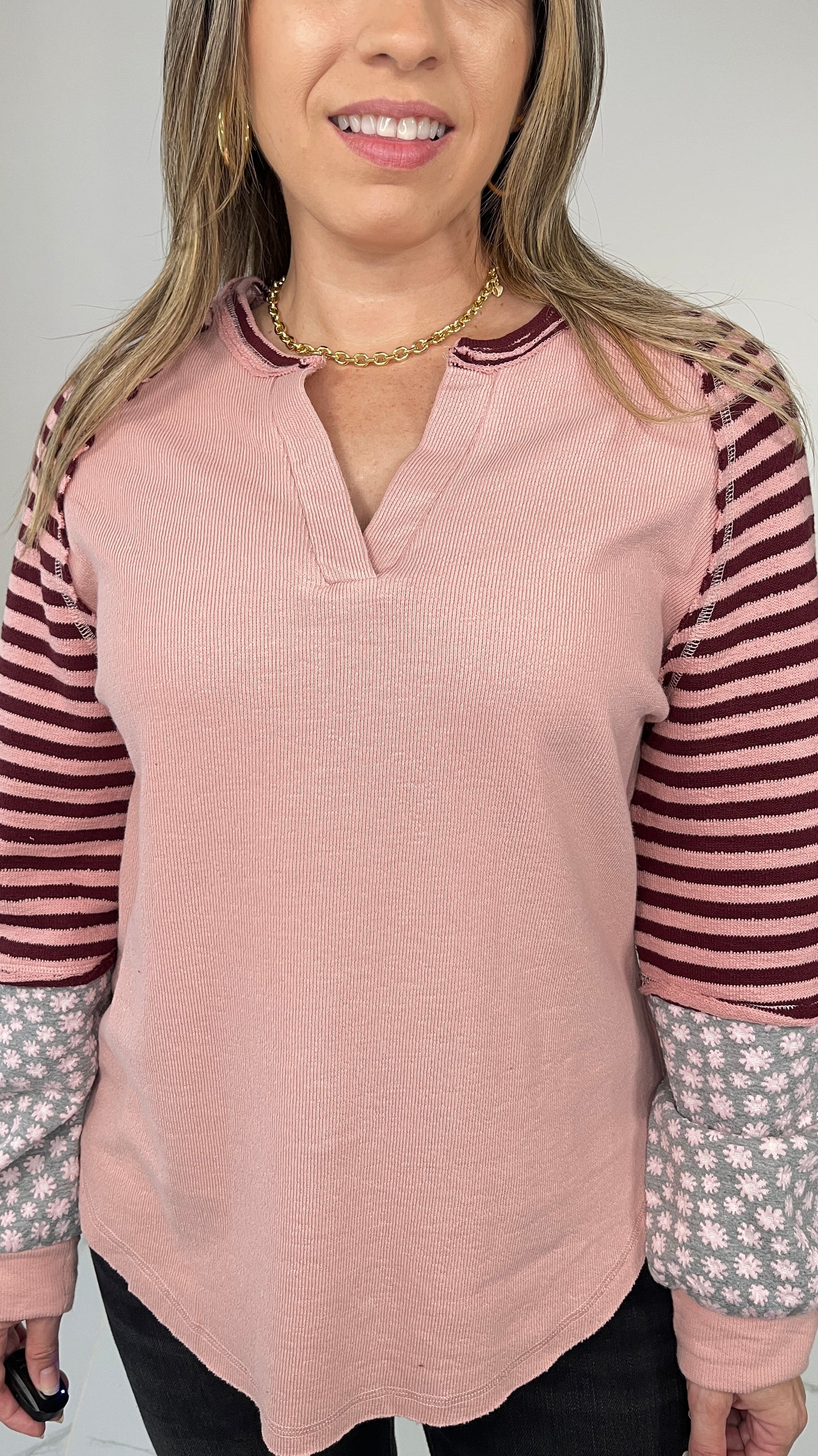 Blush Knit Top ( oversized)