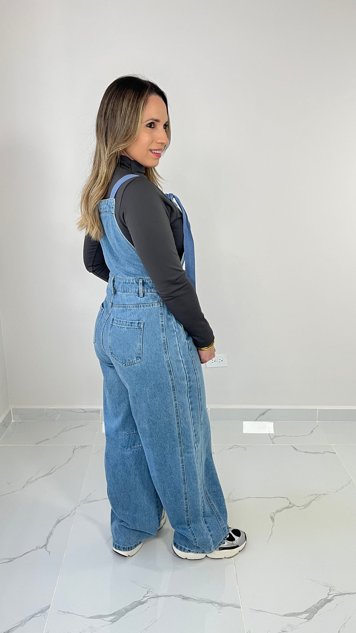 Denim Barrel Overall