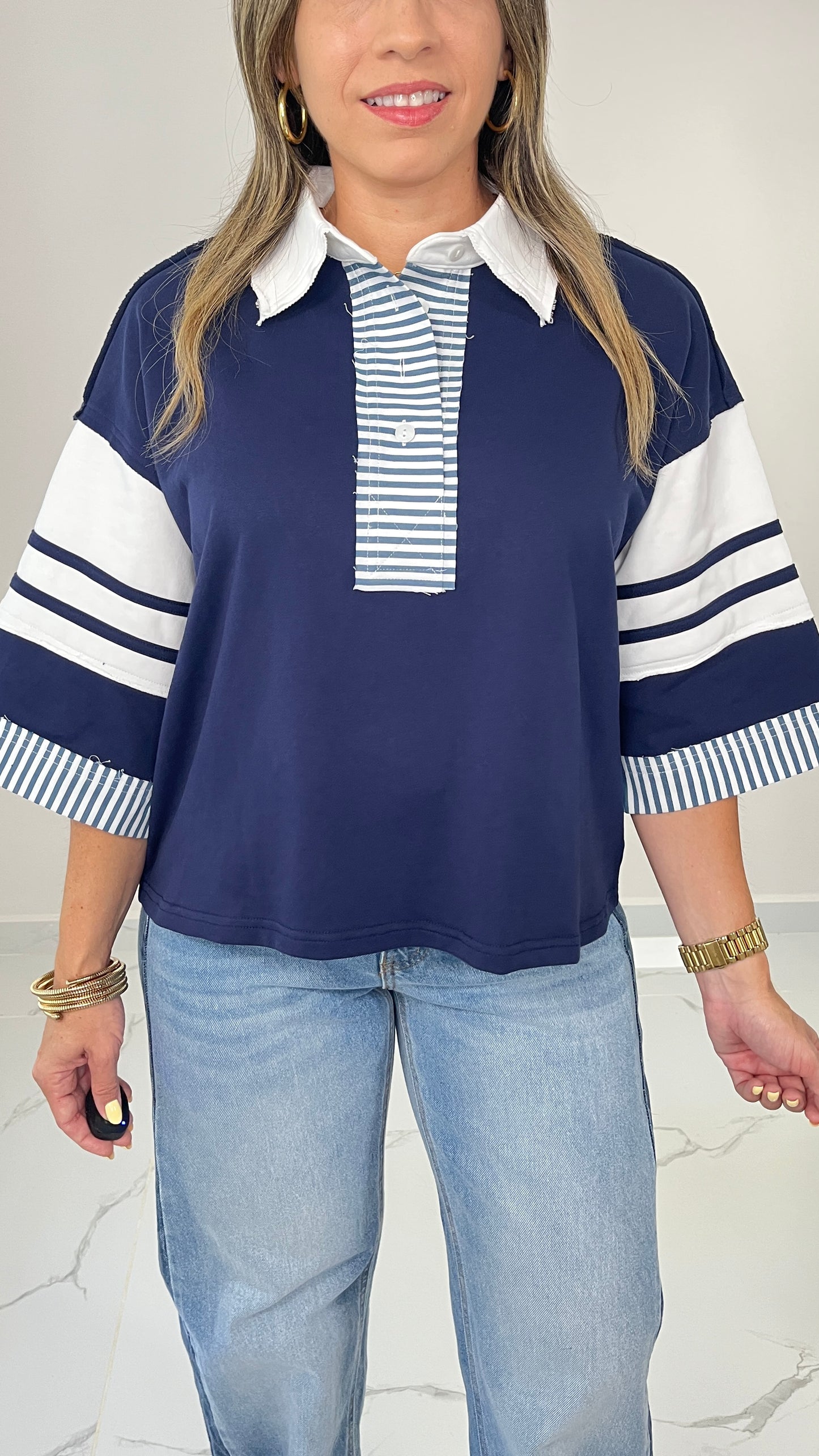 Oversized Blue Top