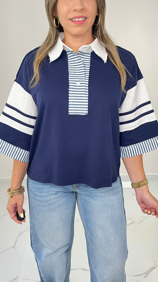 Oversized Blue Top