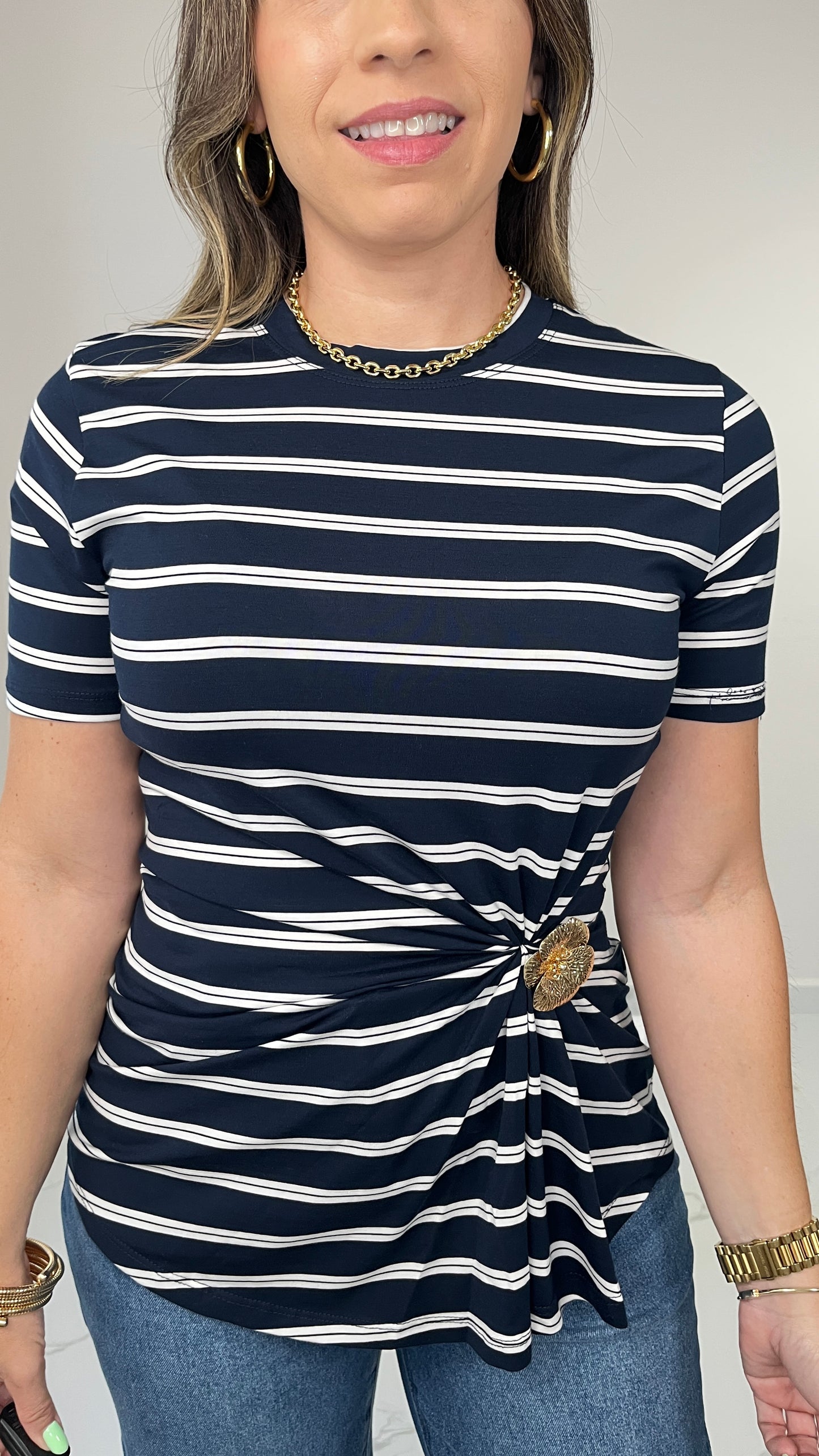 Striped Blue Top