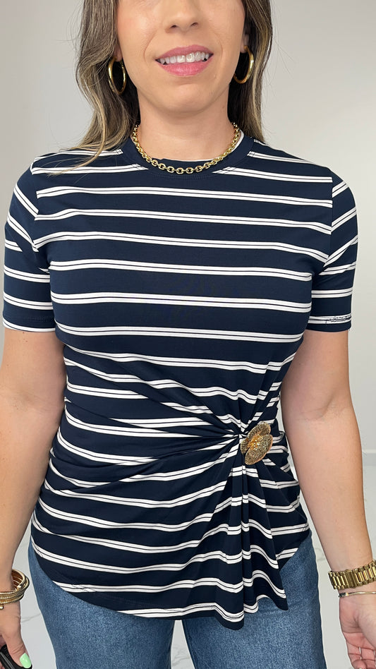 Striped Blue Top