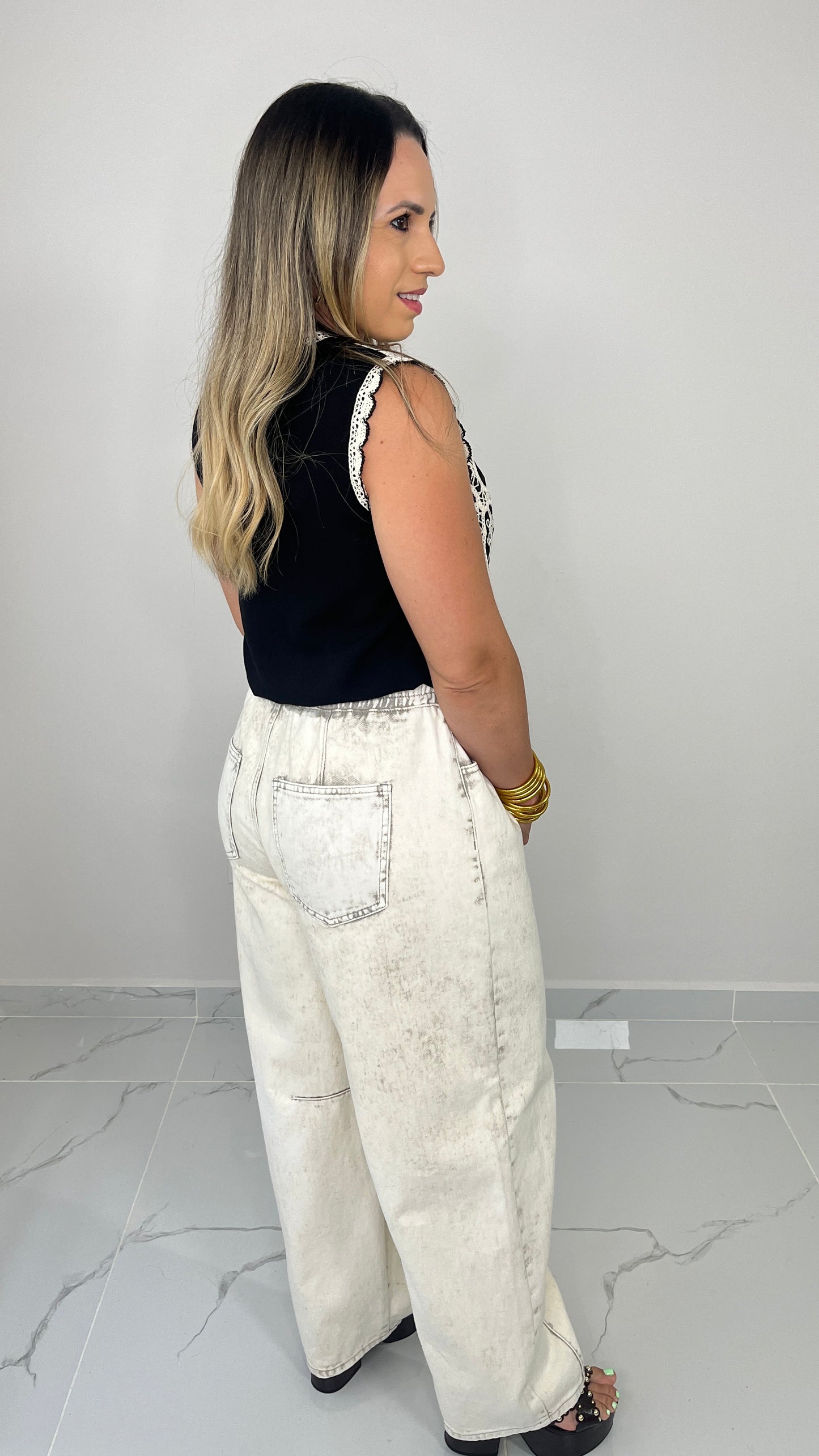 Embroidery Black Blouse
