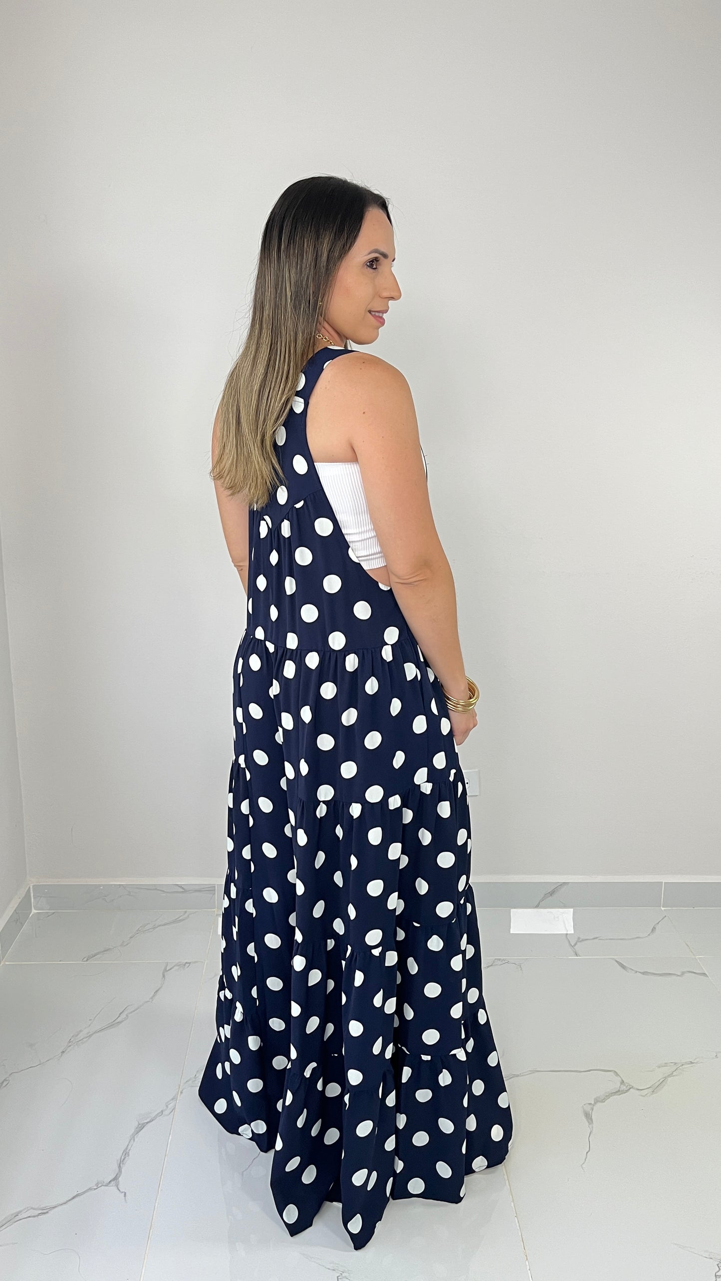 Polka Dots Blue Jumpsuit