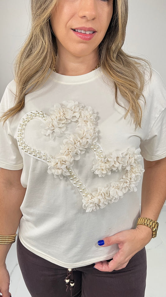 Pearl Heart Tshirt