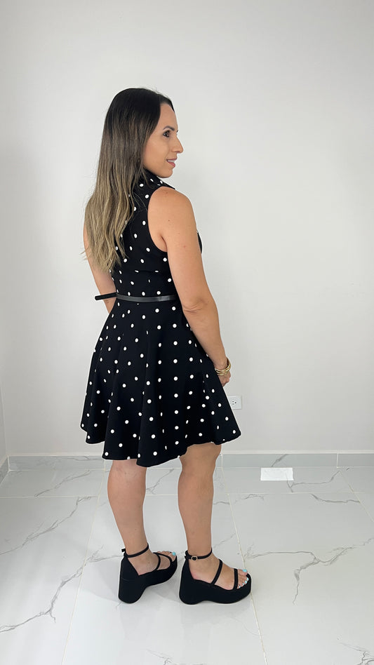 Polka Dots Dress with Belt
