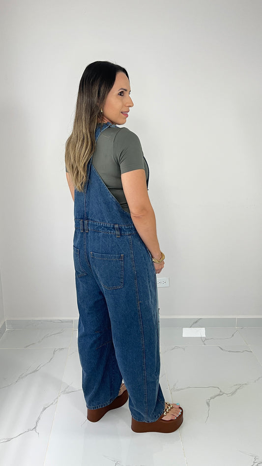 Denim Barrel Overall
