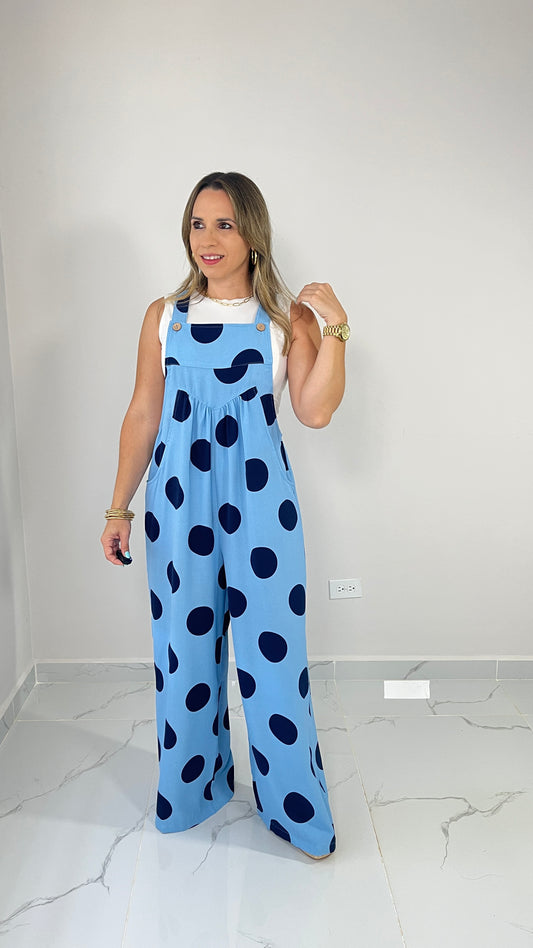 Blue Polka Dots Overall