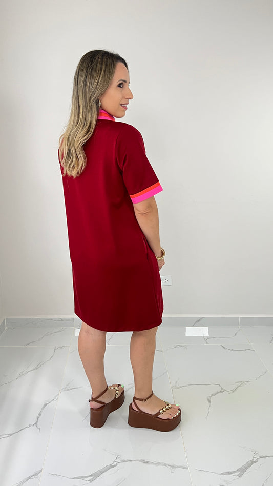 Wine Casual Dress
