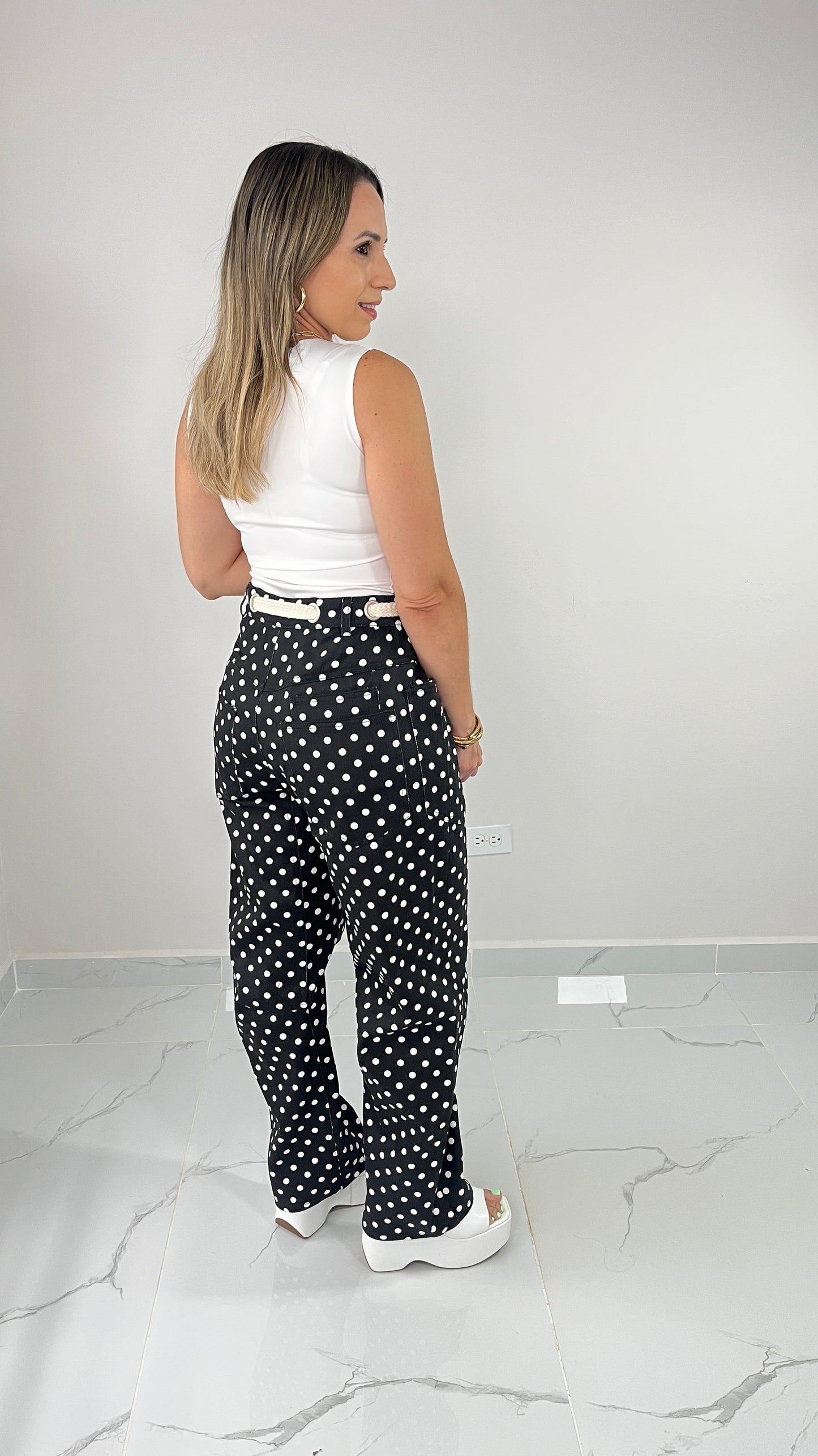 Polka Dots Barrel Jean