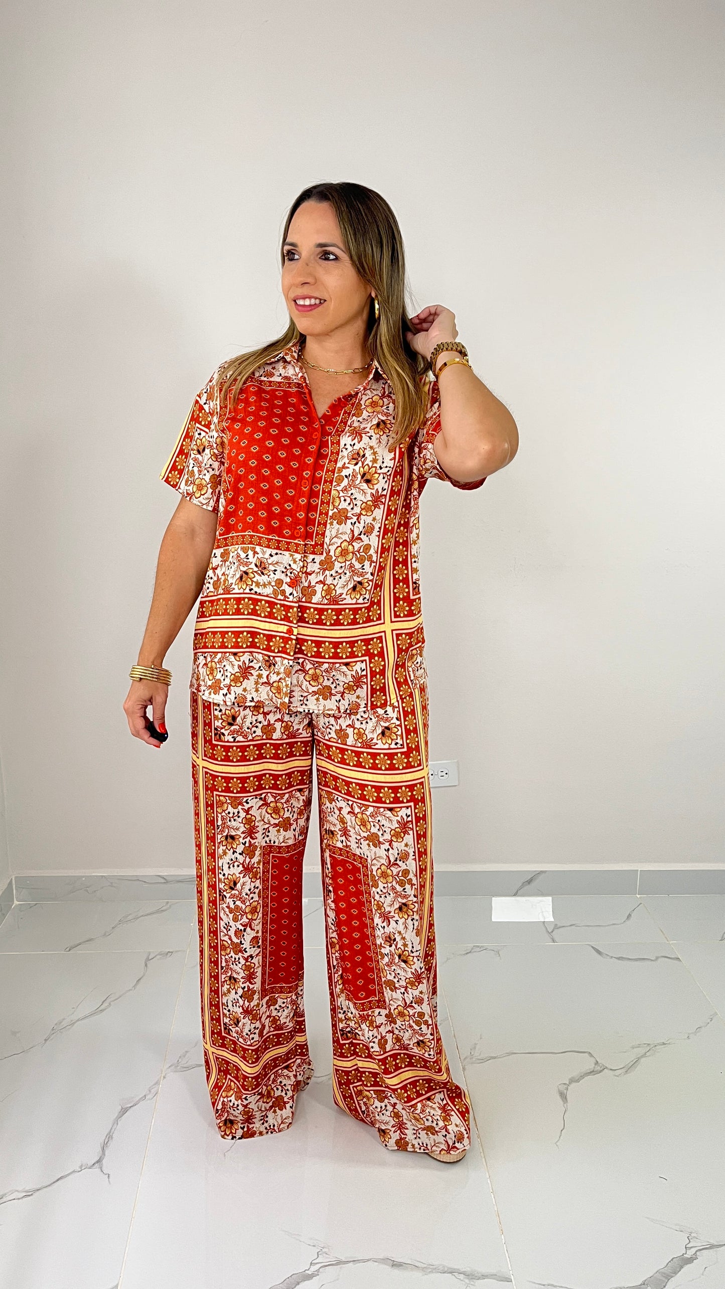 Orange Pant Set