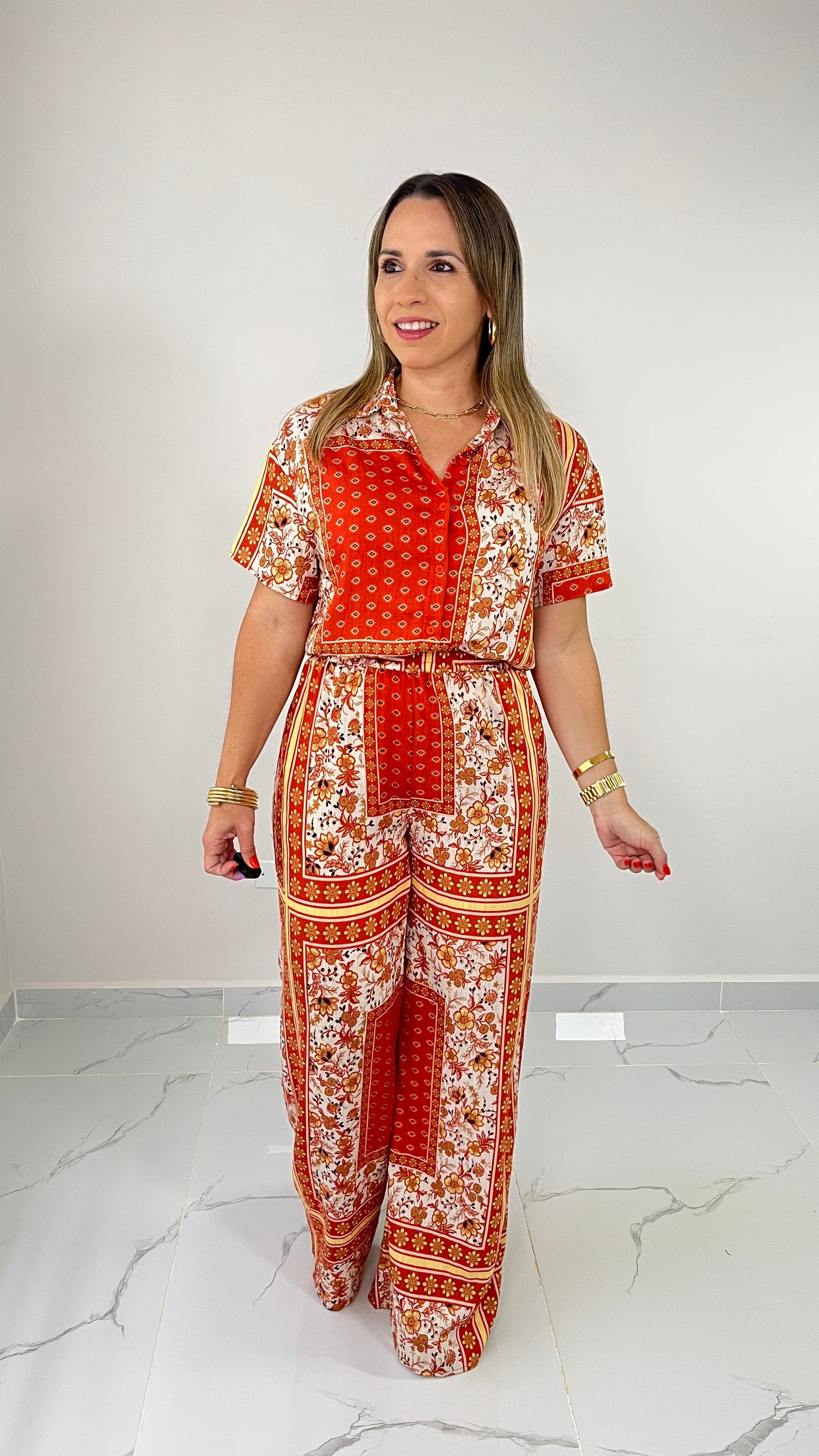 Orange Pant Set