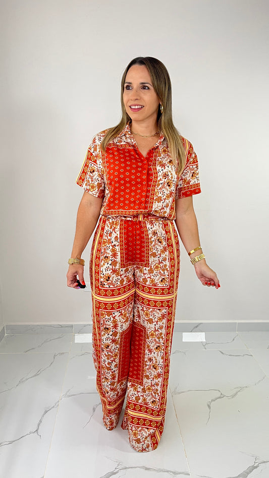 Orange Pant Set