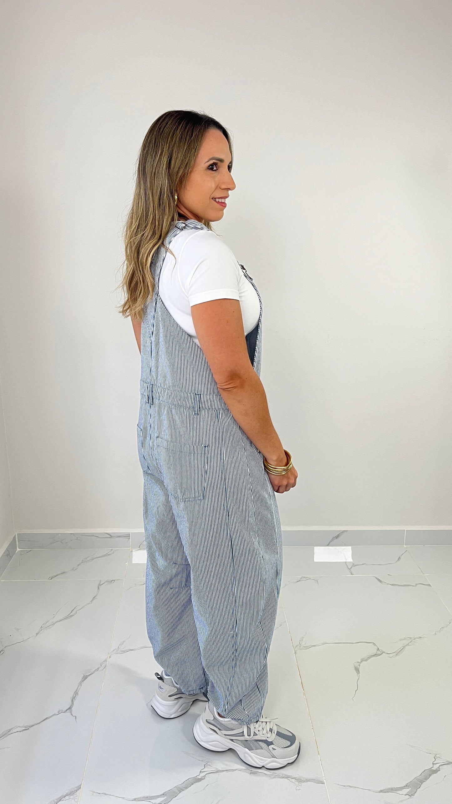 Denim Barrel Overall ( navy)