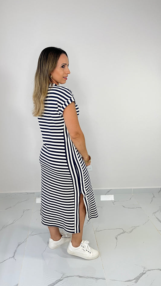 Striped Blue Dress