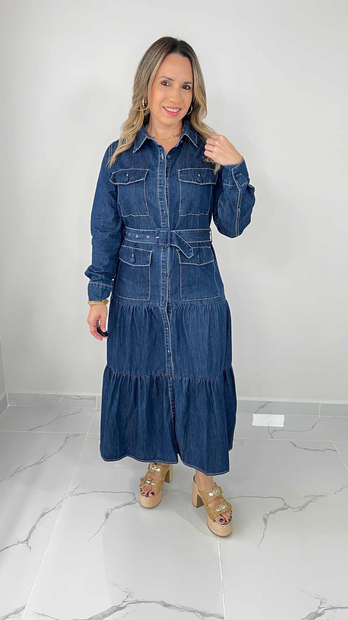 Denim Pocket Dress