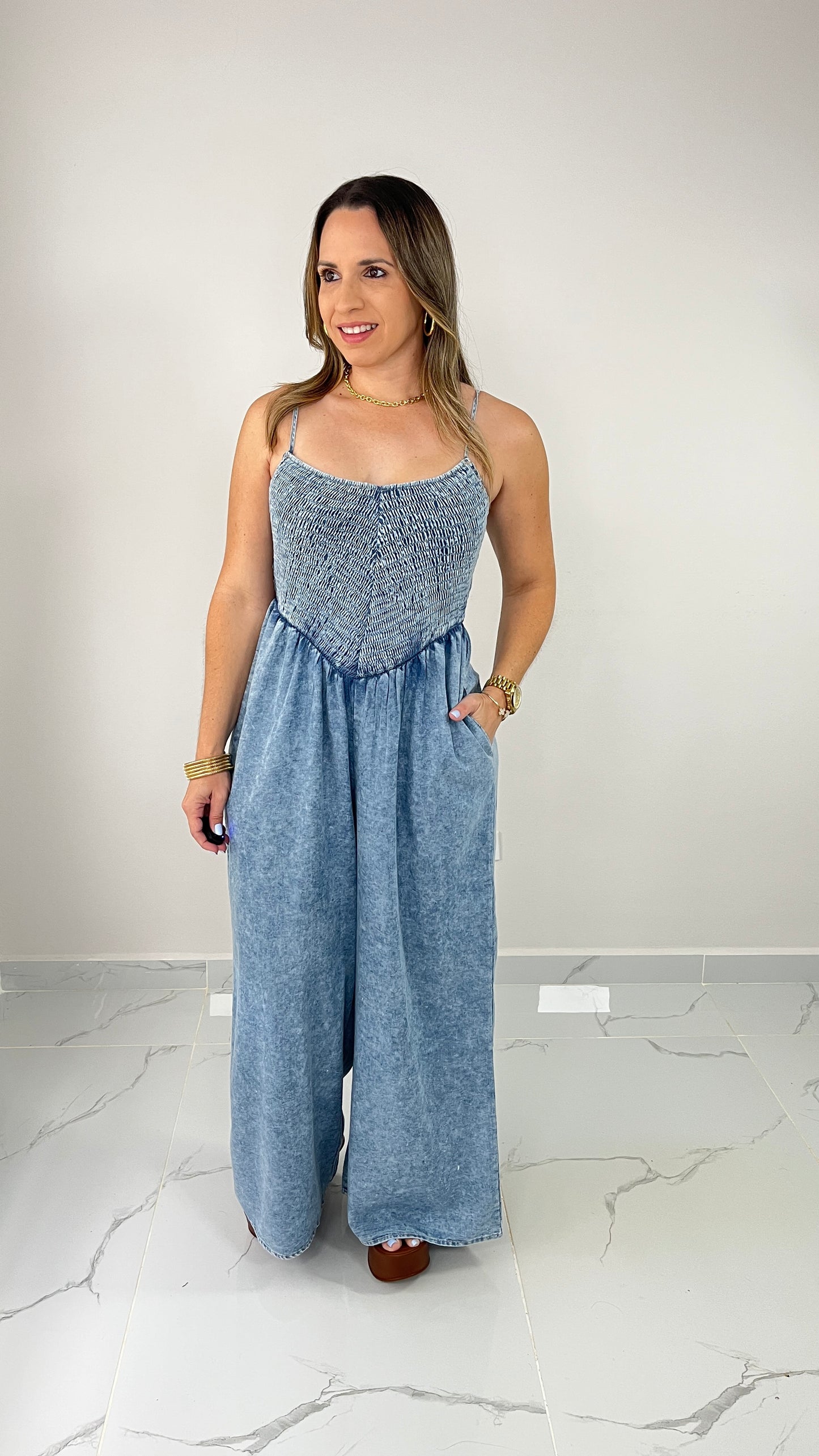 Denim Blue Jumpsuit