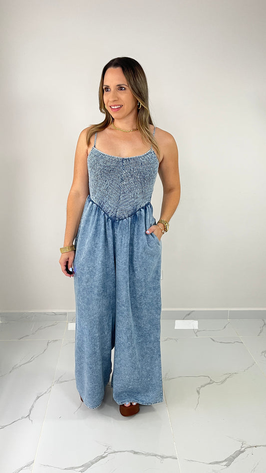 Denim Blue Jumpsuit
