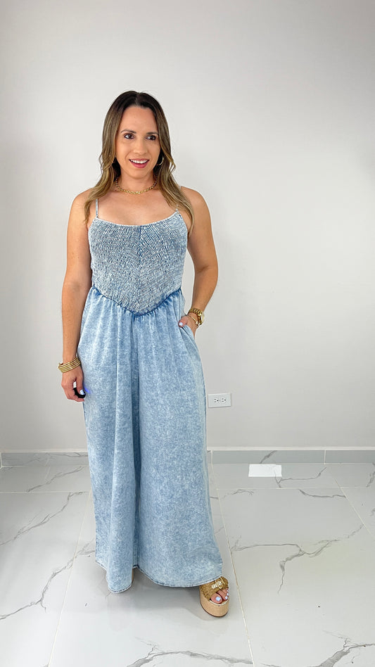 Light Denim Jumpsuit